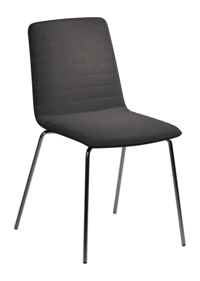 ARCA MEET CHROME, židle konferenční, chrom kříž, látka tmavě šedá